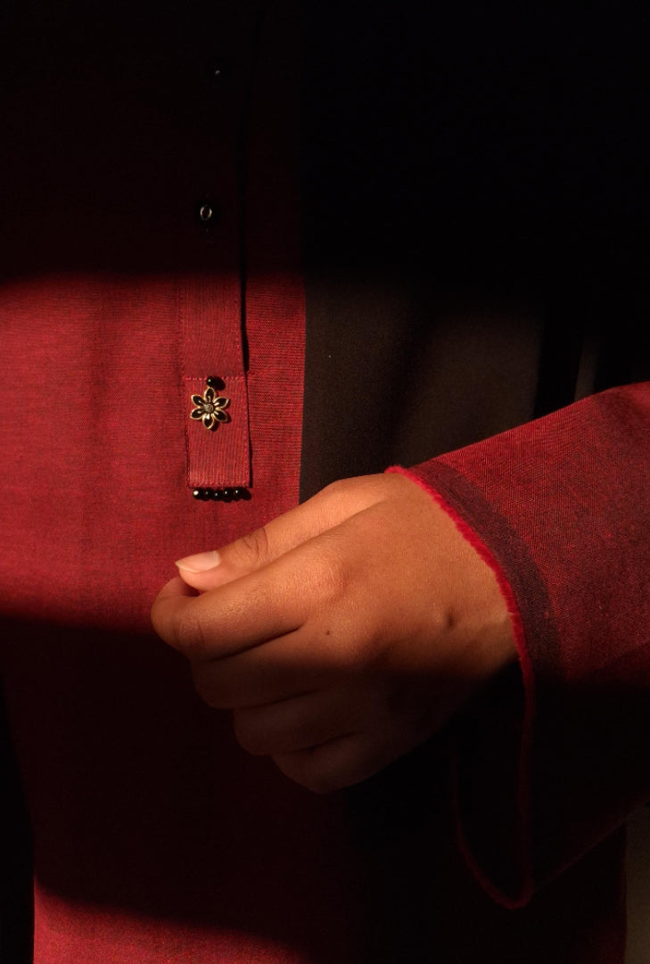 Maroon Kurta